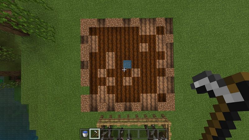  Как сделать сельхозугодья в Minecraft3 